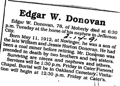 Donovan, Edgar W.
