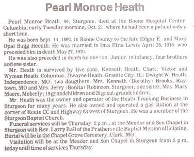 Heath  Pearl Monroe
